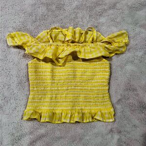 Janie and Jack Yellow Ruffled Top